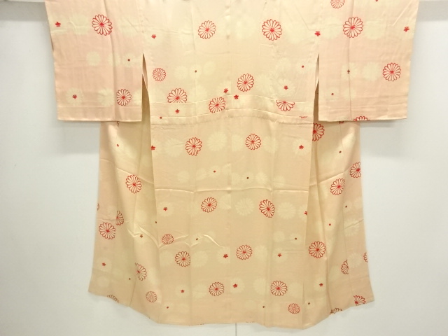 アンティーク　紋錦紗菊模様単衣長襦袢